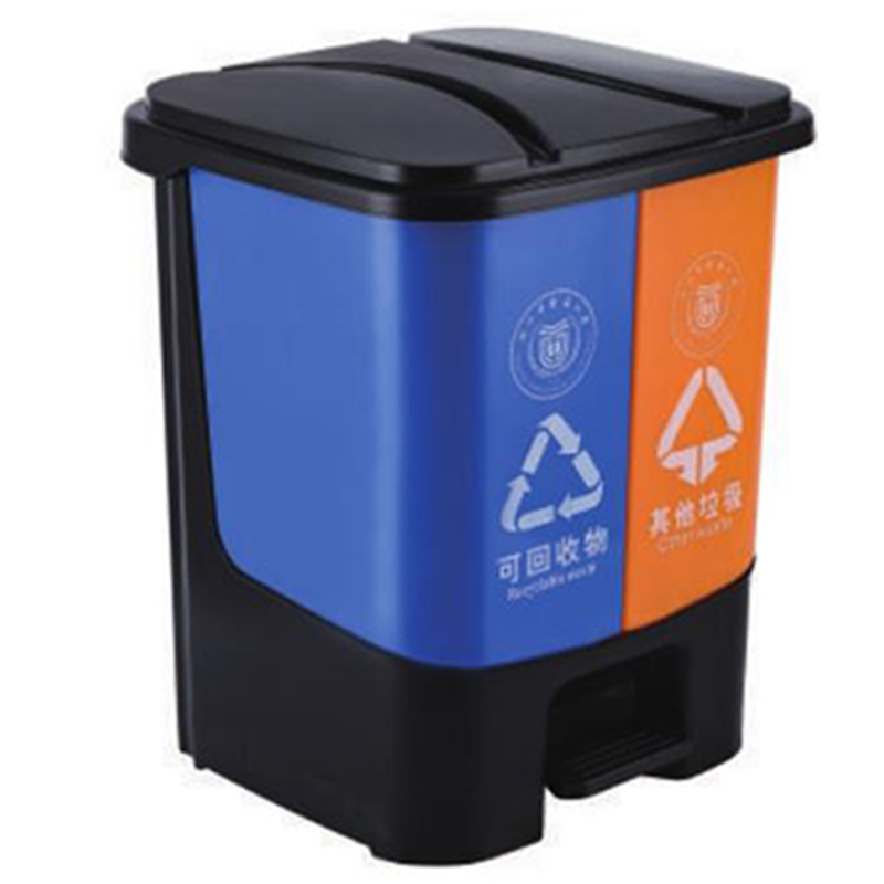 塑料分类脚踏垃圾桶